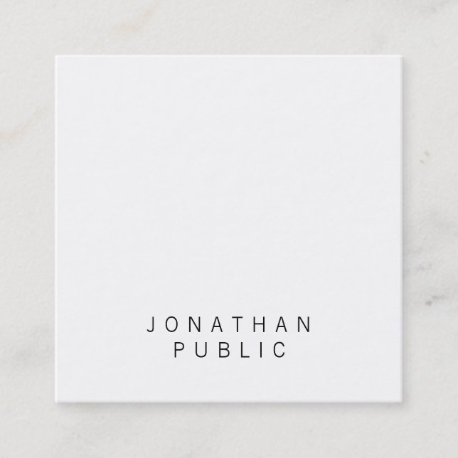 Popular Minimalist Template Professional Design Square Business Card (Front)