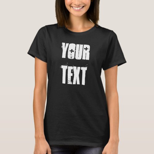 Popular Modern Elegant Distressed Text Template T_Shirt
