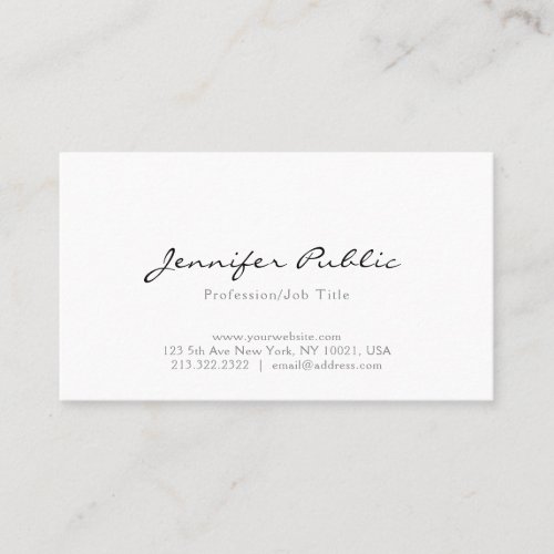 Popular Modern Elegant Minimalist Template Cute Business Card