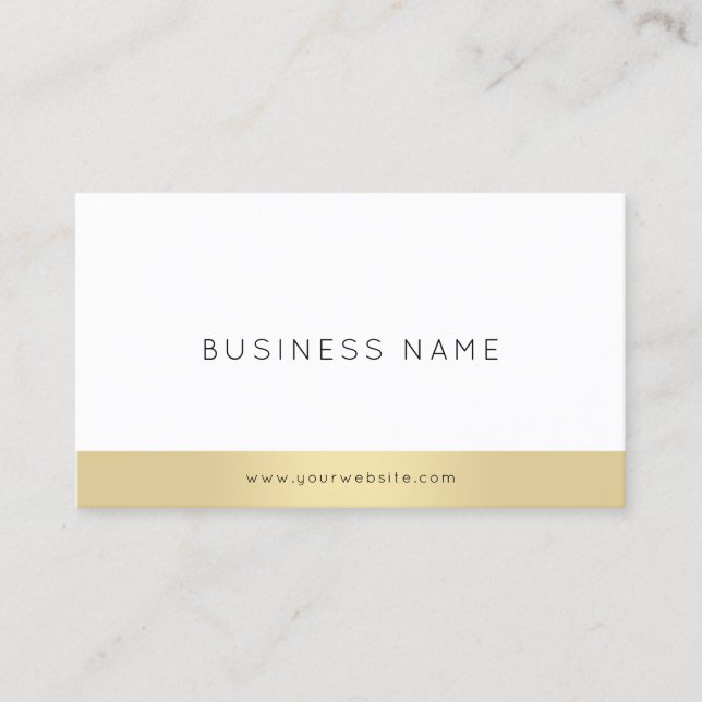 Popular Modern Minimalist Elegant Gold Template Business Card (Front)