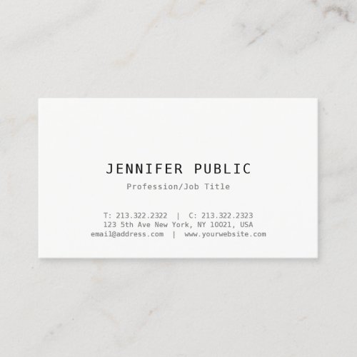 Popular Modern Minimalist Template Elegant Simple Business Card