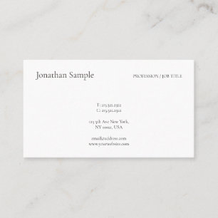 Popular Modern Simple Template Chic Professional Business Card