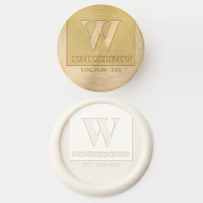 Popular Monogram minimal Wedding Wax Seal Stamp