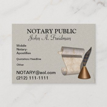 Popular Notary Public Business Card by PersonalCustom at Zazzle