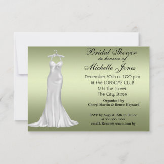 Popular Olive Green Bridal Shower Olive Green Invitation