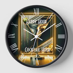 Popular Party Time Neon Personalized Clock