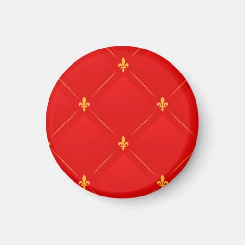 Popular pattern in red and gold magnet