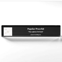Popular/Peaceful Black Acrylic Desk Plaque