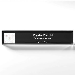Popular/Peaceful Black Acrylic Desk Plaque Name Plate