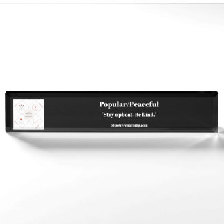 Popular/Peaceful Black Acrylic Desk Plaque Name Plate