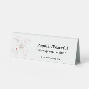 Popular/Peaceful Plastic Desk Plaque Table Tent