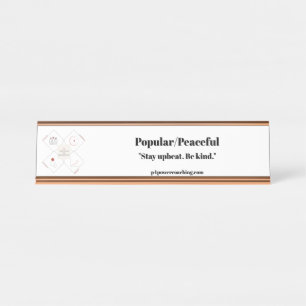 Popular/Peaceful Rose Gold Desk Plaque Name Plate