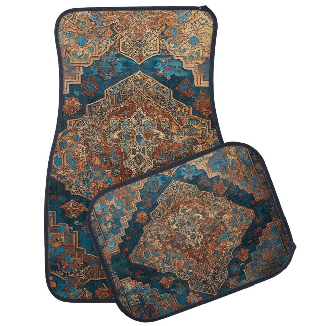 Popular Persian Beautiful Old Pattern Collection Car Floor Mat (Set)