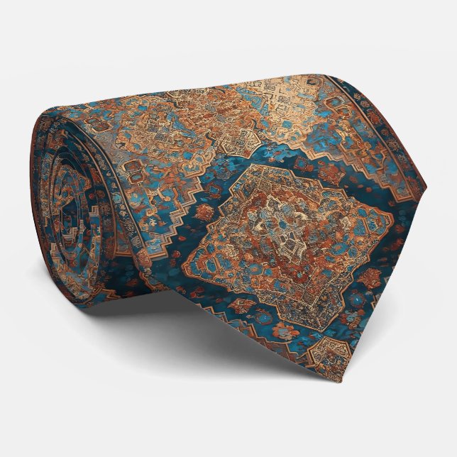 Popular Persian Beautiful Old Pattern Collection Neck Tie (Rolled)