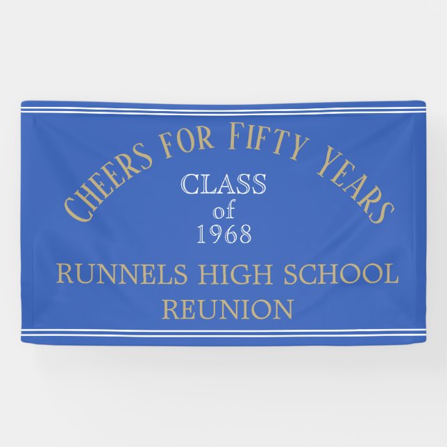 Popular pick! FIFTY YEAR reunion banner (Horizontal)