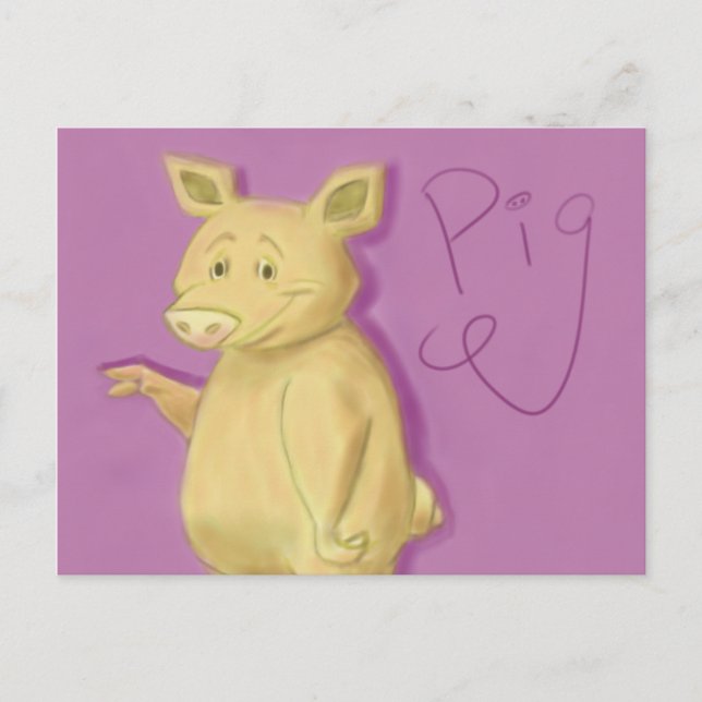 Popular Pig Postcard (Front)