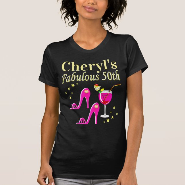 POPULAR PINK 50TH BIRTHDAY DIVA DESIGN T-Shirt (Front)