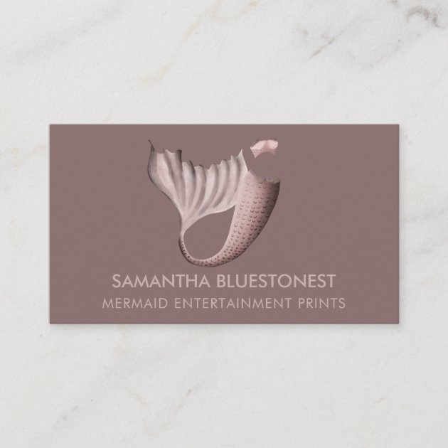 Popular pink tail bustier costume mermaid business card