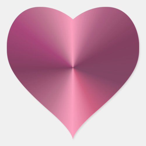 Popular Pink Template Modern Metallic Look Blank Heart Sticker