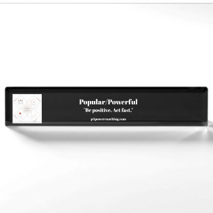Popular/Powerful Black Acrylic Desk Plaque Name Plate
