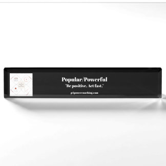 Popular/Powerful Black Acrylic Desk Plaque Name Plate