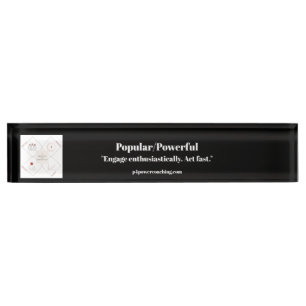 Popular/Powerful Black Acrylic Desk Plaque Name Plate