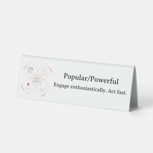 Popular/Powerful Plastic Desk Sign