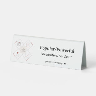 Popular/Powerful Plastic Desk Sign
