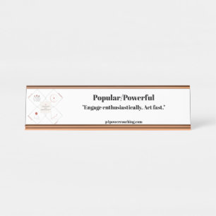 Popular/Powerful Rose Gold Desk Plaque Name Plate