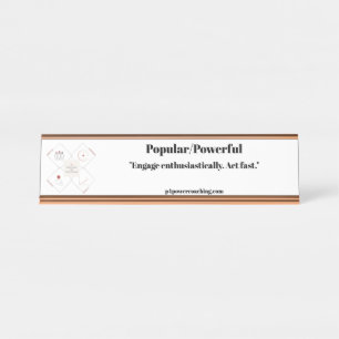 Popular/Powerful Rose Gold Desk Plaque Name Plate