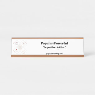 Popular/Powerful Rose Gold Desk Plaque Name Plate