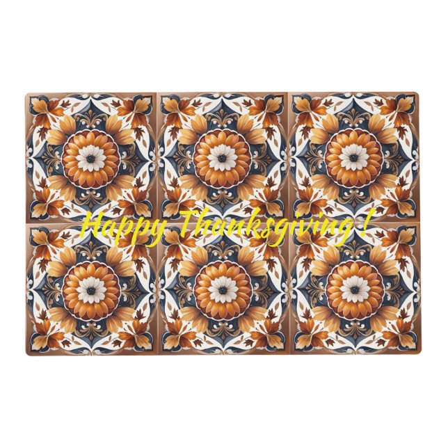 Popular Pumpkin Thanksgiving Autumn Collection Placemat (Front)
