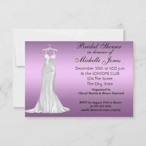 Popular Purple Bridal Shower Purple Invites