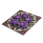 Popular Purple Roses Beautiful Collection Ceramic Tile