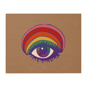Popular Rasta Eye Illustration On Wood Wall Art