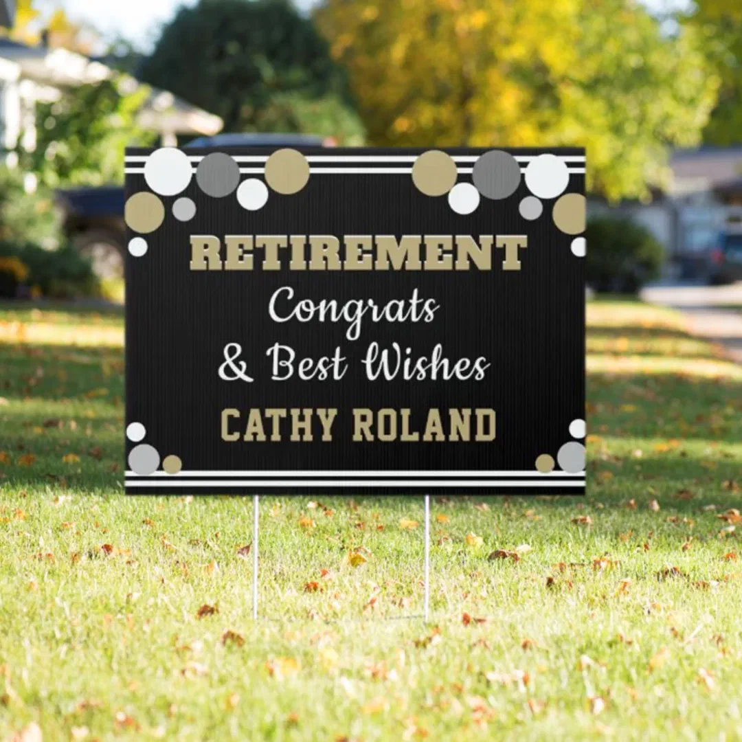 Popular Retirement announcement yard sign (Creator Uploaded)