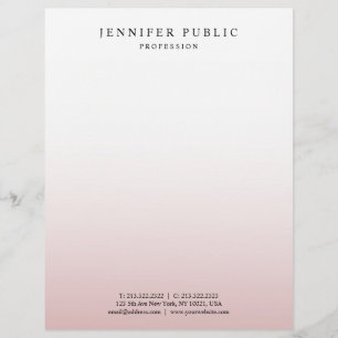 Popular Rose Gold White Modern Template Elegant Letterhead