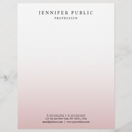 Popular Rose Gold White Modern Template Elegant Letterhead