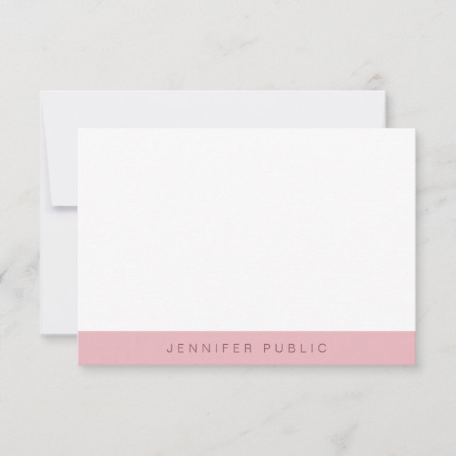 Popular Rose Gold White Simple Template Modern (Front)