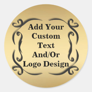 Popular Round Elegant Gold Seal Stickers