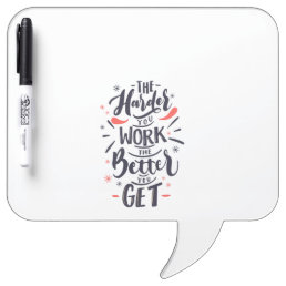 Popular sayings the harder you work dry erase board