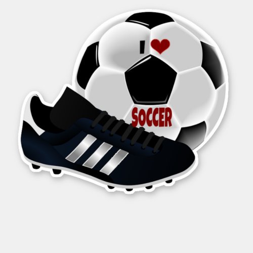 Popular soccer design soccer ball and shoe sticker