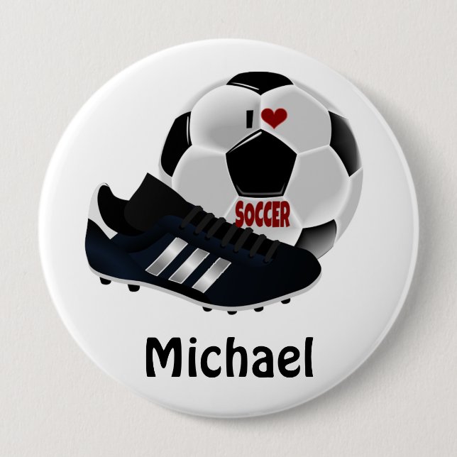 Popular soccer design template button (Front)