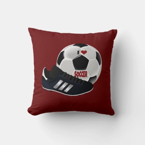 Popular soccer design throw pillow
