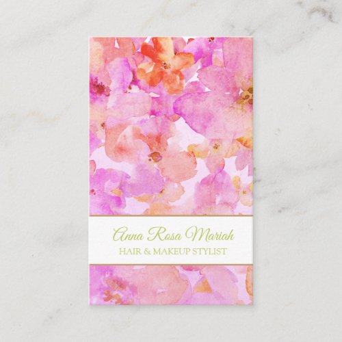 *~* Popular Spa Floral Pattern Girly Beauty Chic Business Card