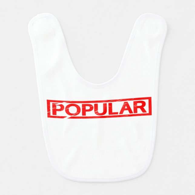 Popular Stamp Baby Bib (Front)