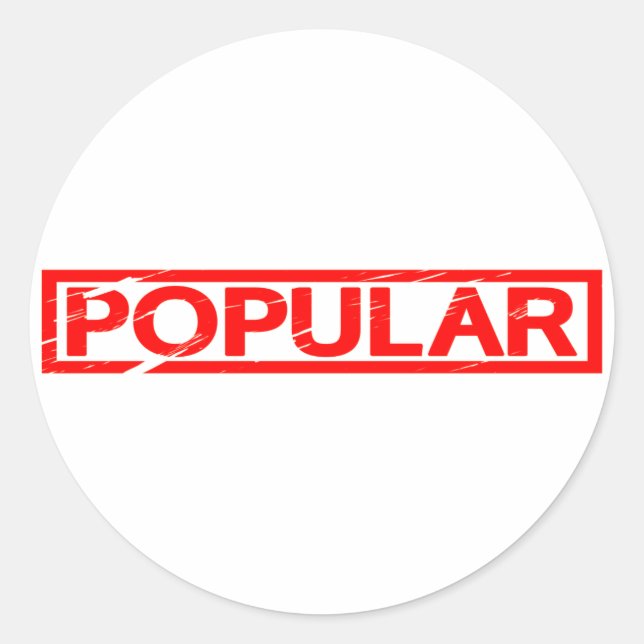 Popular Stamp Classic Round Sticker (Front)