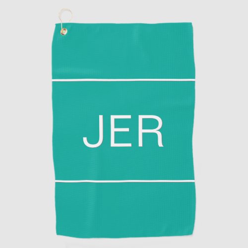 Popular Teal Custom Monogrammed Golfers Best Golf Towel