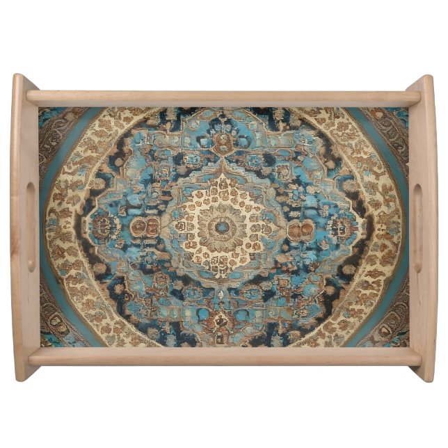 Popular Turkish Beautiful Old Pattern Collection Serving Tray (Front)