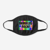 Popular Ukulele Black Cotton Face Mask (Front)